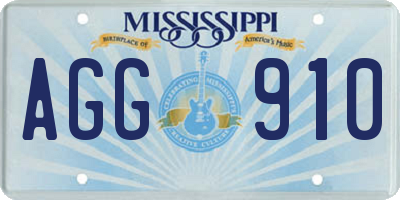 MS license plate AGG910