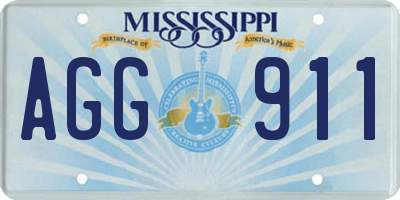 MS license plate AGG911