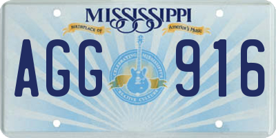 MS license plate AGG916