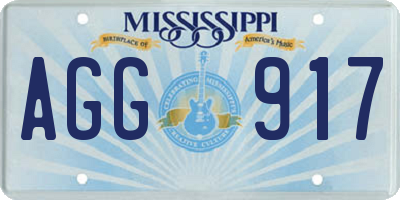 MS license plate AGG917