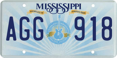 MS license plate AGG918