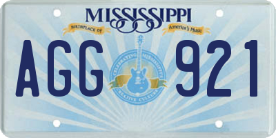 MS license plate AGG921