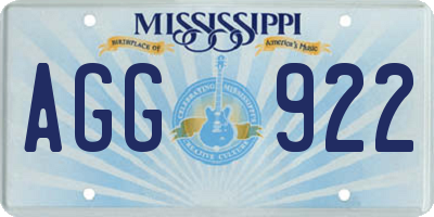 MS license plate AGG922