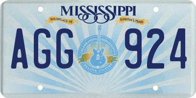 MS license plate AGG924