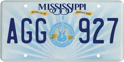 MS license plate AGG927