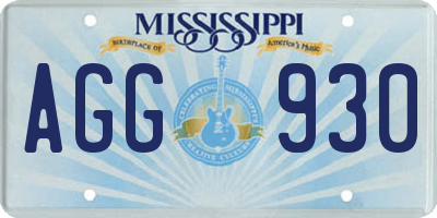 MS license plate AGG930