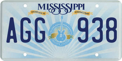 MS license plate AGG938