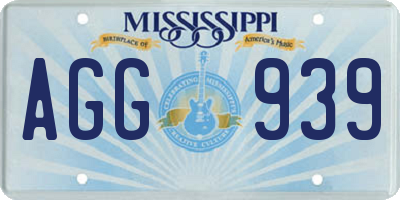 MS license plate AGG939