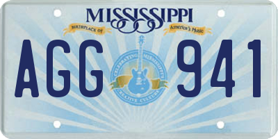 MS license plate AGG941