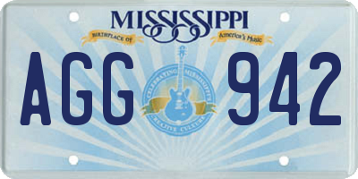 MS license plate AGG942