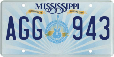 MS license plate AGG943