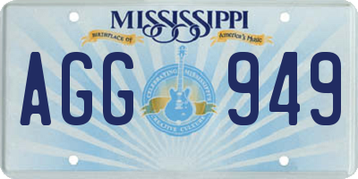 MS license plate AGG949