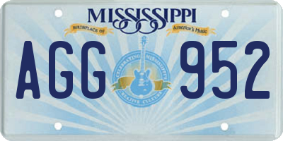 MS license plate AGG952
