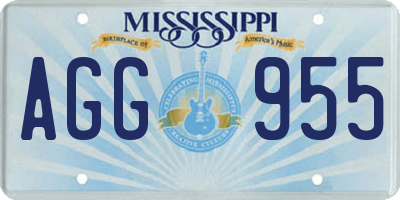 MS license plate AGG955