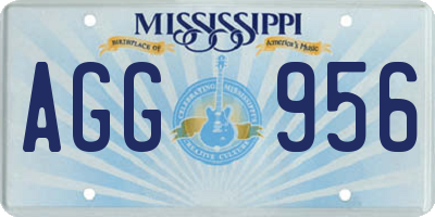 MS license plate AGG956