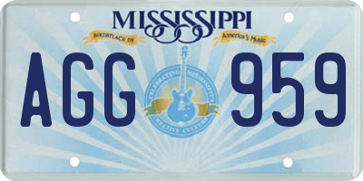 MS license plate AGG959