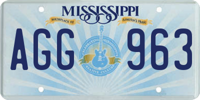 MS license plate AGG963