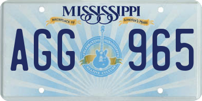 MS license plate AGG965