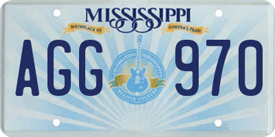 MS license plate AGG970