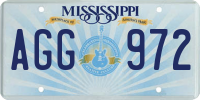MS license plate AGG972