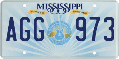 MS license plate AGG973