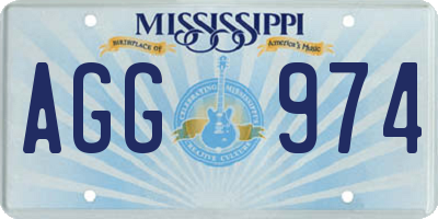 MS license plate AGG974