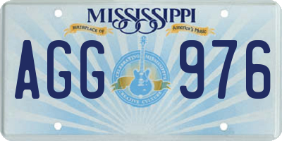 MS license plate AGG976