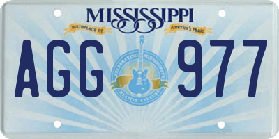 MS license plate AGG977