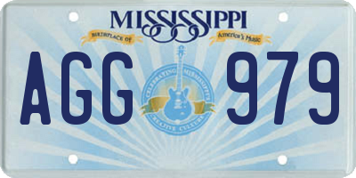MS license plate AGG979