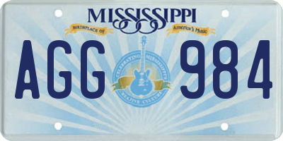 MS license plate AGG984