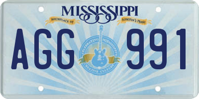 MS license plate AGG991