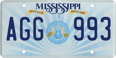 MS license plate AGG993
