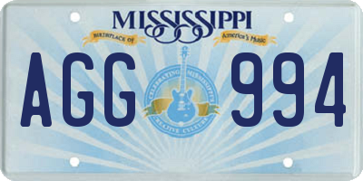 MS license plate AGG994