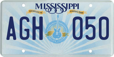 MS license plate AGH050