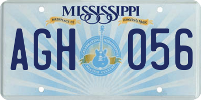 MS license plate AGH056