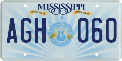 MS license plate AGH060