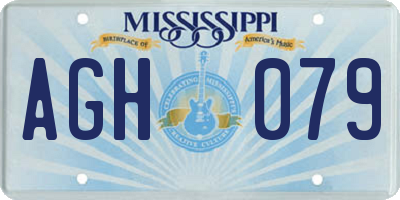 MS license plate AGH079