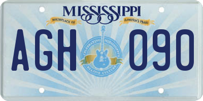 MS license plate AGH090