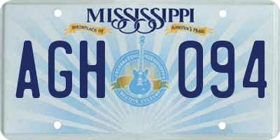 MS license plate AGH094