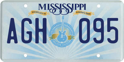 MS license plate AGH095
