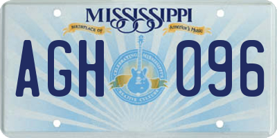 MS license plate AGH096