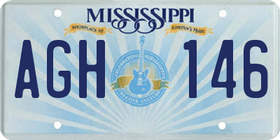 MS license plate AGH146