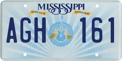 MS license plate AGH161