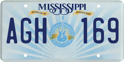 MS license plate AGH169
