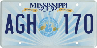 MS license plate AGH170