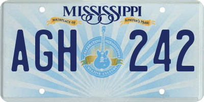 MS license plate AGH242
