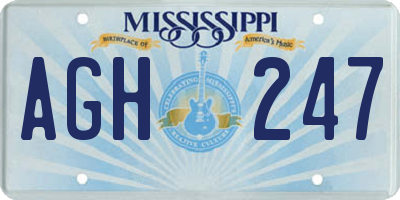 MS license plate AGH247