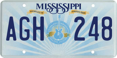 MS license plate AGH248