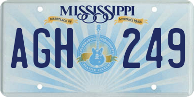 MS license plate AGH249