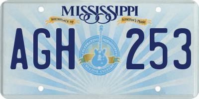 MS license plate AGH253